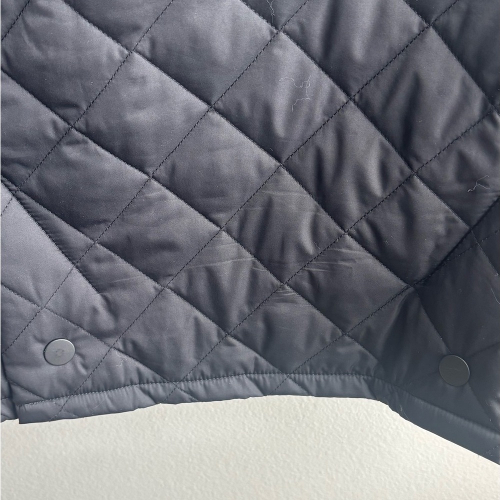 Quince Diamond Quilted  Corduroy Collar Black Barn Jacket large - Picture 8 of 10